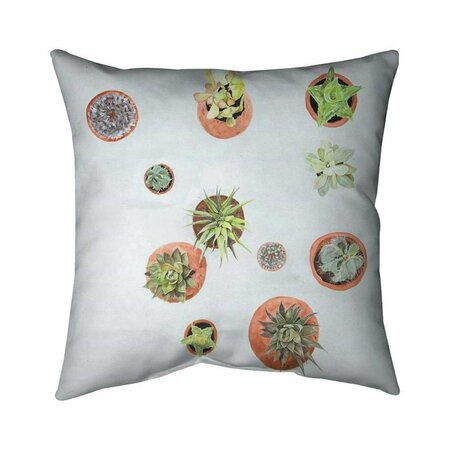 BEGIN HOME DECOR 20 x 20 in. Cactus Plants-Double Sided Print Indoor Pillow 5541-2020-FL331
